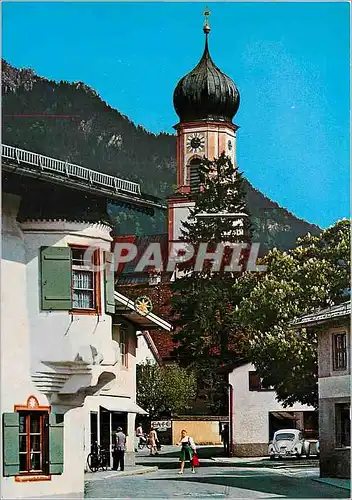 Moderne Karte Oberammergau Oberbayern Hohenluftkurort Beruhmte Passionsspiele