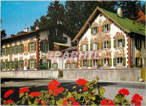 Moderne Karte Oberammergau Oberbayern Hohenluftkurort Beruhmte Passionsspiele