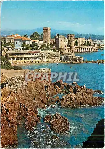 Cartes postales moderne La Napoule Cote d'Azur Rochers rouges et plage de la Raguette