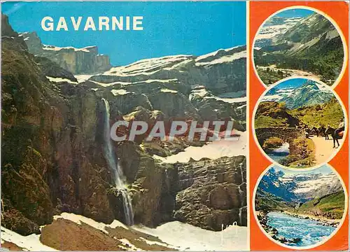Cartes postales moderne Gavarnie Hautes Pyrenees Le Cirque de Gavarnie Le Sentier Muletier et le Pont de Noel