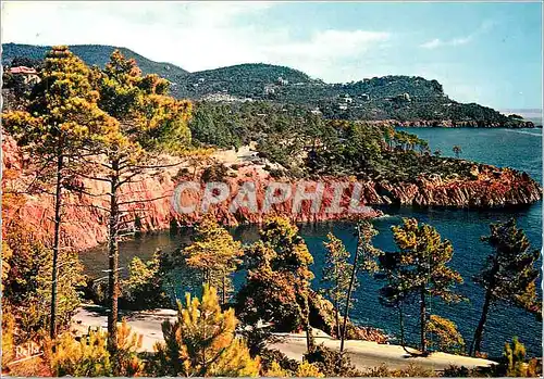 Cartes postales moderne La Route de la Corniche d'Or Les Calanques du Trayas Au fond Miramar d'Esterel et la Pointe de l