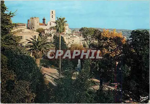 Moderne Karte La Cote d'Azur Grasse Les Jardins et la Ville