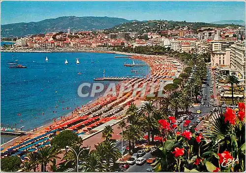 Moderne Karte Cannes AM La Croisette et le Mont Chevalier