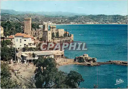 Cartes postales moderne La Corniche d'Or Le Chateau de la Napoule et au fond la Chaine des Alpes