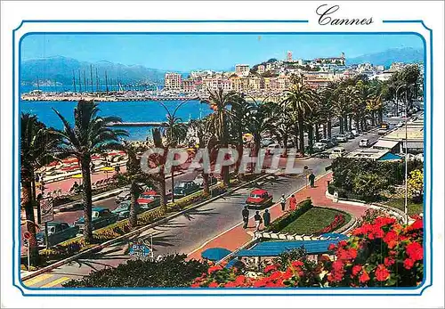Moderne Karte La Cote d'Azur French Riviera Cannes Alpes Maritimes