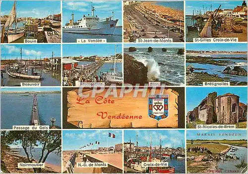 Cartes postales moderne La Cote Vendeene Bouin La Vendee St Jean de Monts St Gilles Croix de Vie Beauvoir Fromentine Bre