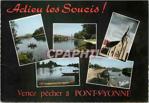 Cartes postales moderne La Vallee de l'Yonne Pont sur Yonne Les plaisirs de la peche