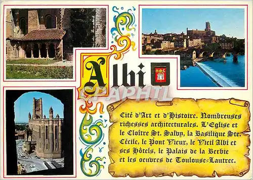 Cartes postales moderne Lumiere et Couleurs du Tarn Albi Le cloitre St Salvy