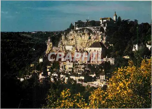 Moderne Karte Rocamadour Lot Ancienne ville forte celebre depuis le Moyen Age Vue generale