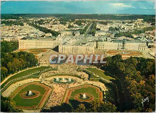 Moderne Karte Chateau de Versailles S et O Vue aerienne du Parc et du Chateau