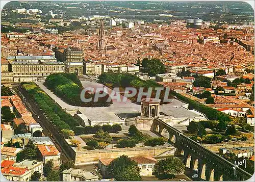 Cartes postales moderne Montpellier Herault Vue aerienne des Arceaux des Jardins du Peyrou