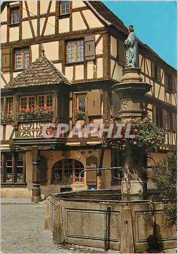 Moderne Karte L'Alsace Pittoresque avec ses fontaines et ses vieilles maisons fleuries