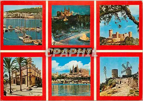 Moderne Karte Mallorca Baleares Espana Palma Detaile de la Ciudad