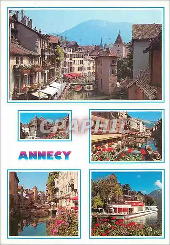 Cartes postales moderne Le Vieil Annecy Le Palais de l'Isle les quais fleuris du Thiou