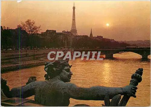 Cartes postales moderne Paris Le Pont Alexandre III la Seine et la Tour Eiffel