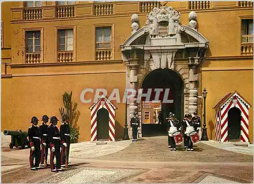 Moderne Karte Principaute de Monaco La Releve de la Garde Militaria