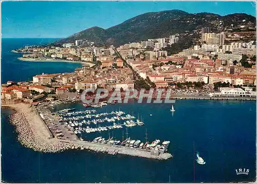 Moderne Karte Ajaccio Vue d'ensemble de la Ville Le Port de Plaisance