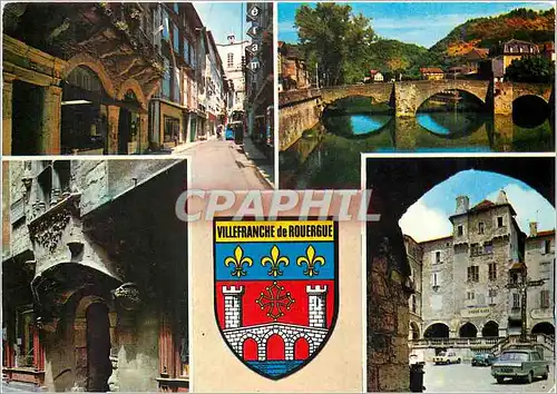 Cartes postales moderne Villefranche de Rouergue Aveyron Rue de la Republique L'Aveyron et le Pont des Consuls