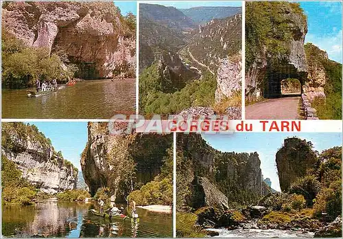 Moderne Karte Les Gorges du Tarn Promenade en barque Le Pointe Sublime