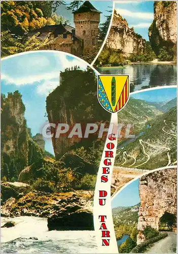 Cartes postales moderne En Parcourant les Gorges du Tarn Chateau de la Caze Les Detroits Lacets de la Malene