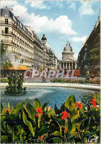 Moderne Karte Paris Le Pantheon Rue Soufflot