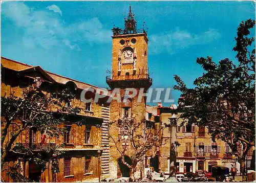 Moderne Karte Aix en Provence Place de la Mairie Fontaine et Beffroi