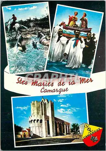 Cartes postales moderne Saintes Maries de la Mer Passage d'un gue Benediction des Saintes