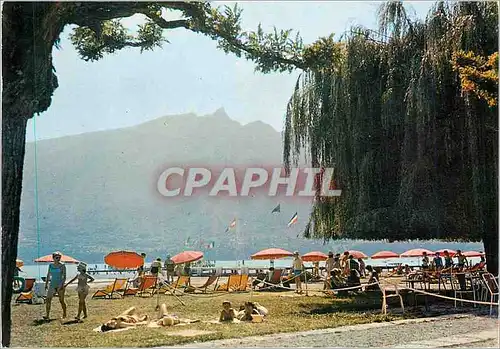 Moderne Karte Aix les Bains Savoie La Plage et le Dent du Chat