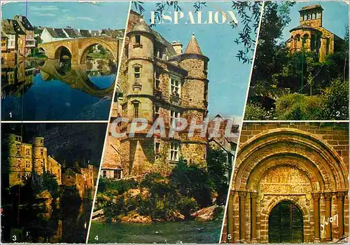 Cartes postales moderne Espalion Aveyron Le Pont Gothique et Vieilles Maisons
