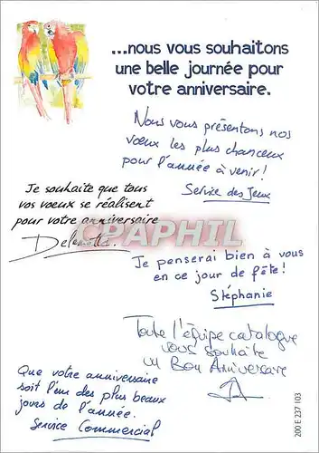 Cartes postales moderne Nous vous souhaitons une belle journee pour votre anniversaire