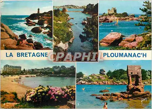 Cartes postales moderne La Cote de granit Ploumanach Cotes du Nord Le Phare