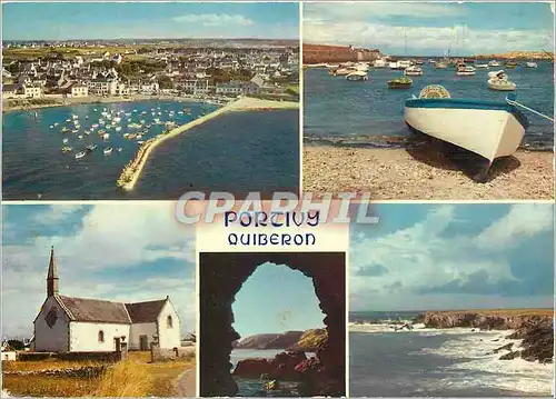 Cartes postales moderne Saint Pierre Quiberon Morbihan Portivy Le port la cote sauvage