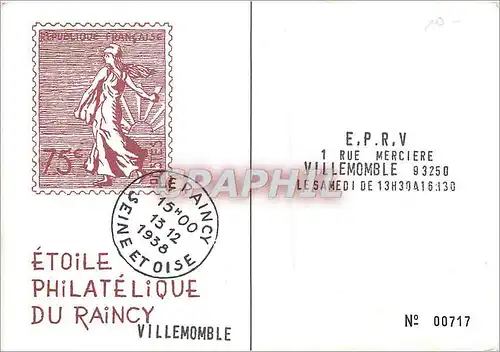 Cartes postales moderne Etoile Philatelique du Raincy