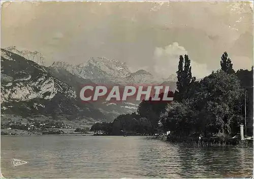 Moderne Karte Annecy le lac et le massif de la Tournette