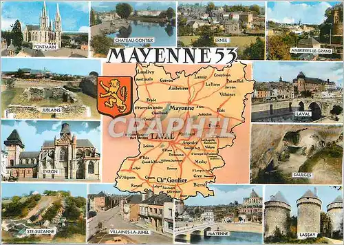 Cartes postales moderne Mayenne Pontmain Chateau Gontier Ernee Ambrieres le Grand