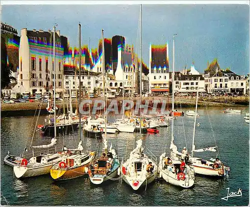 Moderne Karte Belle Ile en Mer Le port du Palais