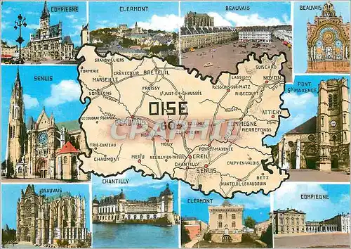 Cartes postales moderne Oise Compiegne Clermont Beauvais Senlis