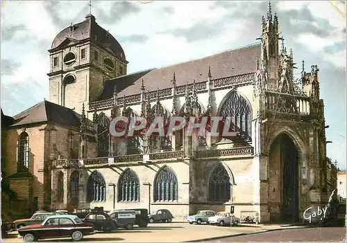 Moderne Karte Alencon Orne Place Lamagdeleine et l'Eglise ND remarquable par son Porche