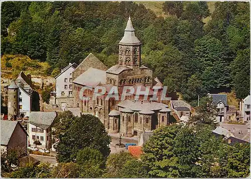 Moderne Karte Orcival Puy de Dome Eglise Romane