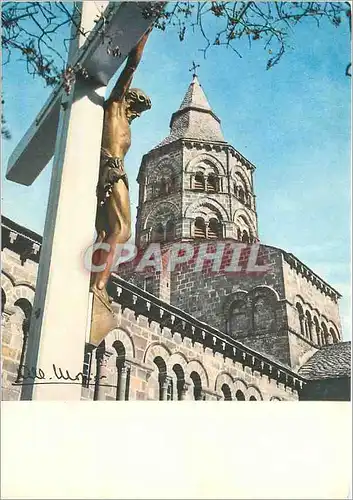 Ansichtskarte AK Orcival Puy de Dome Eglise romane