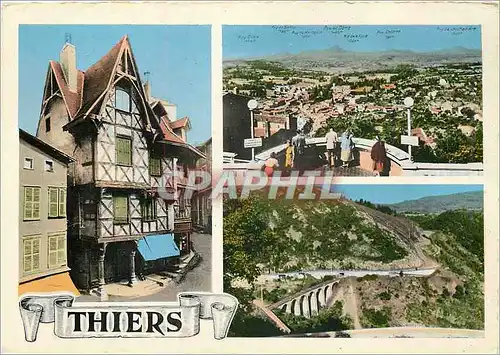 Cartes postales Thiers P de D Maison du Pirou Vue generale Viaduc du Grand Tournant