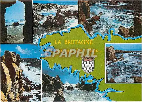 Cartes postales La Bretagne au gre des flots Mais la mer c'est la Vivante