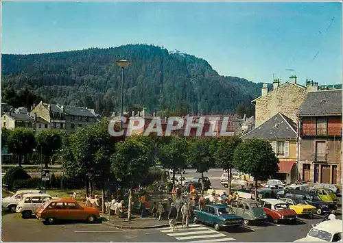 Moderne Karte La Bourboule P de D Station thermale et touristique Le bassin de la Place du Souvenir et Charlan