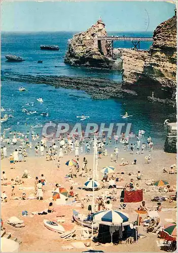 Cartes postales moderne Biarritz Le Port Vieux et la Rocher de la Vierge