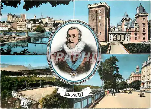 Cartes postales moderne Pau Le Chateau et le Gave Le Chateau Portrait de Henri IV