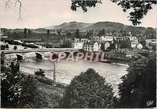 Moderne Karte Pau Vue vers Jurancon