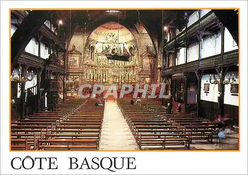 Moderne Karte Cote Basque L'eglise de Saint Jean de Luz