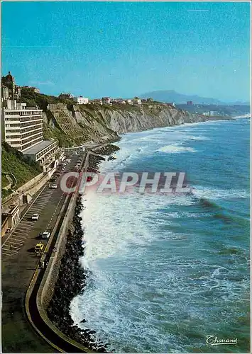 Moderne Karte Biarritz La Cote des Basques et la Rhune