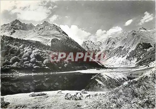 Moderne Karte Hautes Pyrenees Le Lac d'Estaing