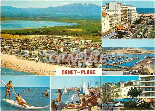 Cartes postales moderne Canet Plage Pyrenees Orientales Vue generale aerienne et differents aspects de la ville de la pl